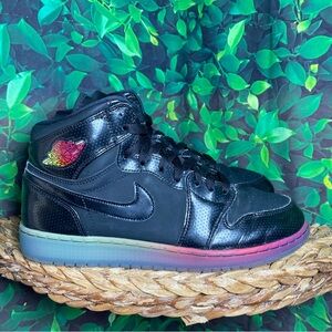 Jordan 1 fuchsia rainbow black